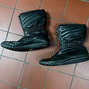 SOREL women’s Firenzy breve zip boots black leather snow winter boots size 10.5